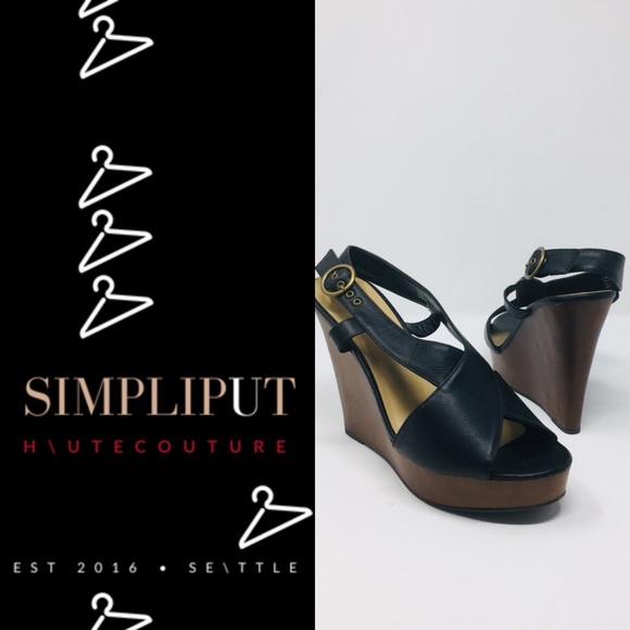 Soda Platform Wedge Strappy Open Toe Sandal 10 10M - Picture 1 of 7
